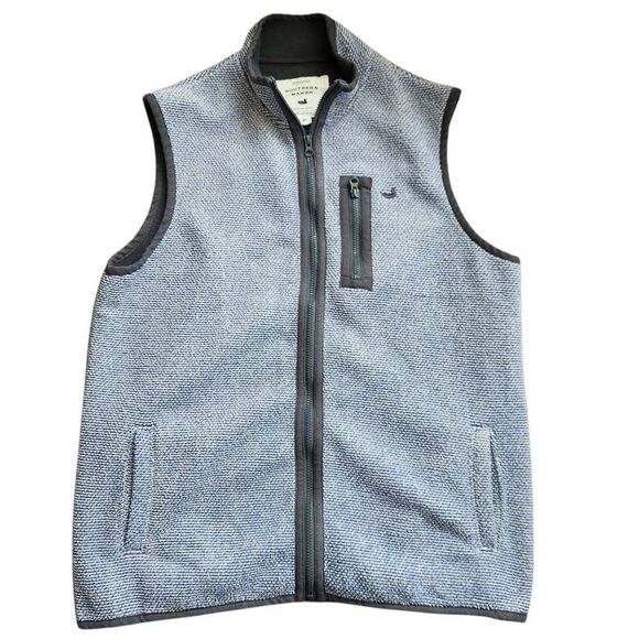 Southern Marsh Vest Mens Medium Sweater Alpaca Blue Fleece Cozy Outerwear Outdoo - Picture 2 of 6